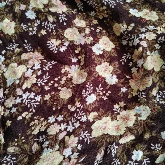 AFRM Women's Wrap-Front Top Fall Bouquet Floral Extra Small/XS NEW V-Neck Puff - Picture 5 of 7